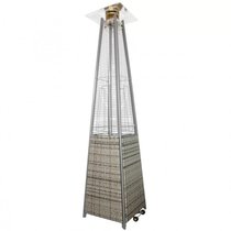 Инфракрасный газовый обогреватель Ställeh Pyramid X4 Rattan Grey (Четырехугольный, Цвет Серый Ротанг) - Hugett