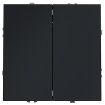 Перекрестный переключатель встраиваемый VOLTUM S70 двухклавишный 10А, графит - Voltum