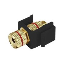 Вставка Keystone с аудиоразъемом Banana, красная маркировка 147404/1 BK, черный