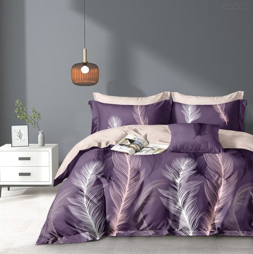 Комплект постельного белья CA-7-720 Дуэт Сатин печатный с наволочками 70х70х2шт.+ 50х70х2шт. - АльВиТек