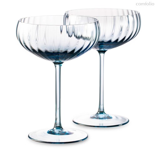 Набор креманок для шампанского Anna Von Lipa Лион 280 мл, 2 шт, стекло хрустальное, дымчатый - Anna Von Lipa