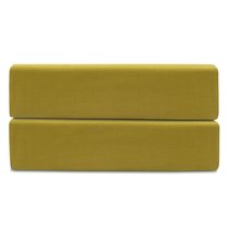 Простыня на резинке оливкового цвета из коллекции Essential, 160х200х30 см - Tkano