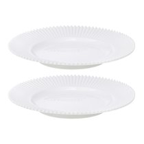Набор из двух тарелок белого цвета из коллекции Edge, 21 см - Tkano