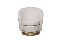 Кресло Наполи (Napoli) вращающееся, рогожка бежевая Koza2601-ECRU 76x76x76см - Garda Decor