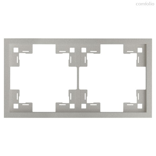 Рамка двухместная 35820 PL, платина, 2 поста - Rikett