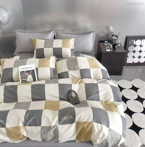 Комплект постельного белья CA-7-729 Дуэт Сатин печатный с наволочками 70х70х2шт.+ 50х70х2шт. - АльВиТек