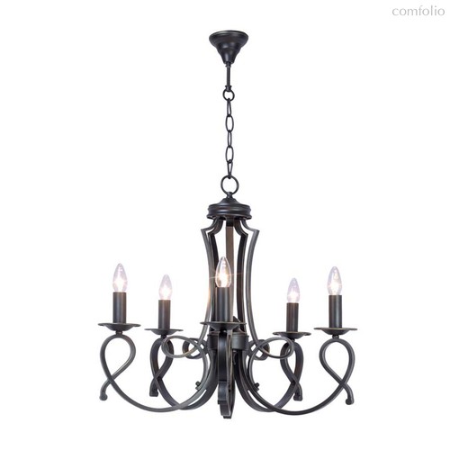 S110157/5 DONOLUX CLASSIC ЛЮСТРА, ДИАМ 65 СМ, ВЫС 61 СМ, 5ХЕ14 60W, АРМАТУРА ТЕМНО-КОРИЧНЕВОГО ЦВЕТА С ПОЗОЛОТОЙ, цвет темно-коричневый - Donolux