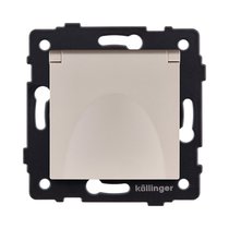 Розетка штепсельная SCHUKO 16A/250 В с крышкой, золотой Kollinger REA-006GD для Aspekt, Eleganz, Reflex - Kollinger