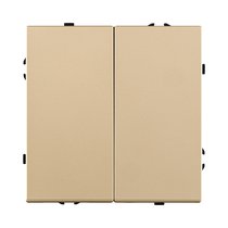 Выключатель кнопочный 2-клавишный 10А/250В, золотой Kollinger Eclipse EC-025GD - Kollinger