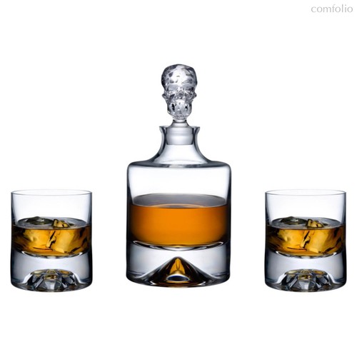 Набор из графина и 2 стаканов для виски Nude Glass Тень 1,25 л, 350 мл, хрусталь - Nude Glass