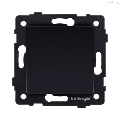 Выключатель 1-клавишный перекрестный 10А/250В, черный Kollinger REA-S-006BK для Aspekt, Eleganz, Reflex - Kollinger