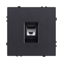 Розетка телефонная RJ11, черный матовый Kollinger Eclipse EC-019BK - Kollinger