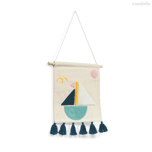 Гобелен Delmare хлопковый с парусной лодкой 25 x 25 cm, цвет разноцветный - La Forma