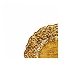 Салфетка ажурная золотая d 12 см, металлизированная целлюлоза, 100 шт, Garcia de Pou - Garcia De Pou