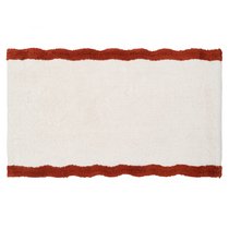 Коврик для ванной с кантом терракотового цвета из коллекции Trendy Ruffles, 50x80 см - Tkano