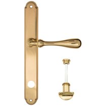 Дверная ручка на планке Fratelli Cattini "RETRO" WC-2 PL01-OLV полированная латунь - Fratelli Cattini