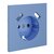 Накладка для розетки с заземлением и защитными шторками, с USB A+A, S70 деним - Voltum