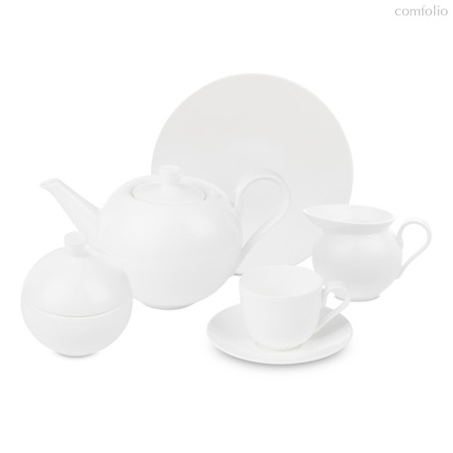 Сервиз чайный Decor de table Плиссе на 6 персон 21 предмет, фарфор костяной, п/к - Decor De Table