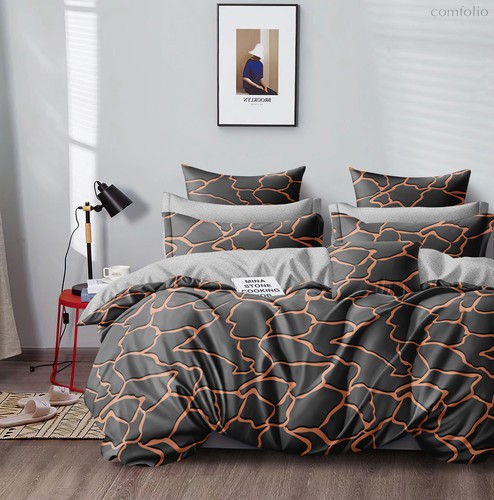 Комплект постельного белья CA-7-698 Дуэт Сатин печатный с наволочками 70х70х2шт.+ 50х70х2шт. - АльВиТек