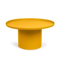 Fleksa Круглый журнальный столик из горчичного металла Ø 72 см - La Forma