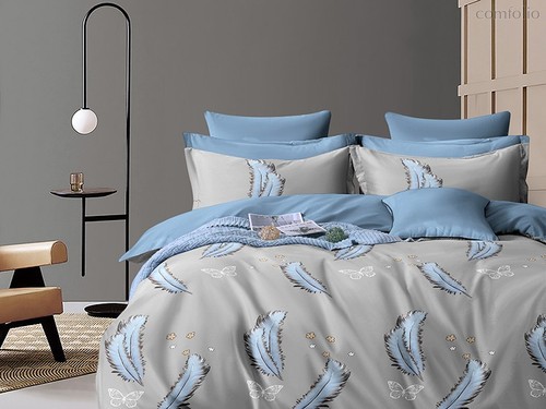 Комплект постельного белья CA-6-785 Евро Сатин печатный с наволочками 70х70х2шт.+50х70х2шт. - АльВиТек