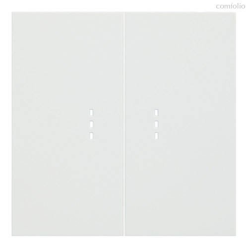 Клавиши двухклавишного выключателя с подсветкой 35612 MW, белый сатин - Rikett