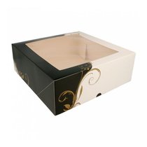 Коробка для торта с окном 28*28*10 см, белая, картон, Garcia de PouИспания - Garcia De Pou