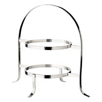 Подставка двухъярусная для тарелок 20-28см Edzard Сина 37,5х25х33 см, посеребрение - Edzard