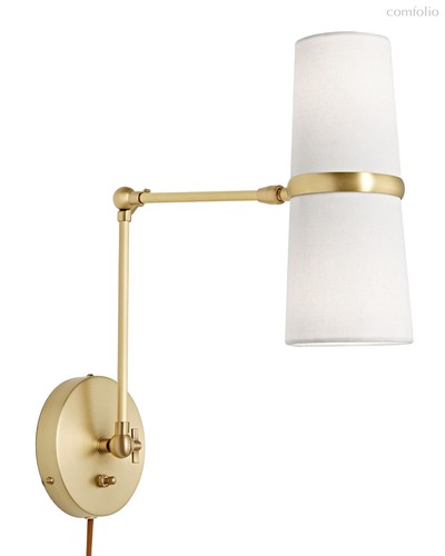 Золотое бра Флемиш на шарнире с проводом, цвет золотой - Louvre Home