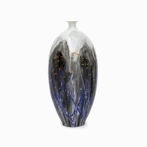 Ваза Colette высота 44, цвет белый/синий/черный - Cosmo