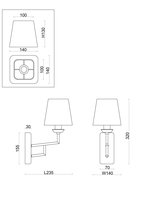 Настенный светильник (бра) Freya FR5266WL-01CH - Freya