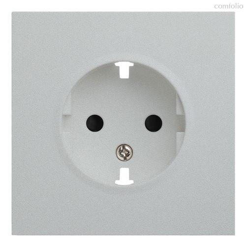 Лицевая панель для розетки 2к+з 35632 SV, серебро - Rikett