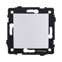 Выключатель кнопочный 1-клавишный 10А/250В, изогнутый, белый Kollinger REA-R-005WH для Aspekt, Eleganz, Reflex - Kollinger