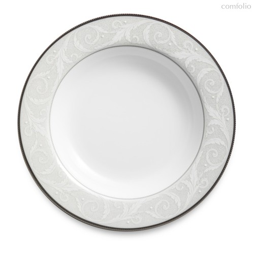Тарелка суповая Narumi Платиновый ноктюрн 23 см, фарфор костяной - Narumi