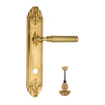 Дверная ручка Venezia Mosca WC-4 на планке PL90 полированная латунь