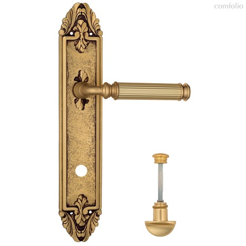 Дверная ручка Venezia Mosca WC-2 на планке PL90 французское золото - Venezia Collezione