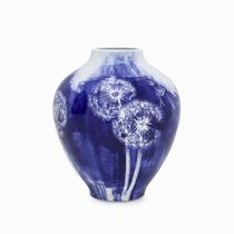 Ваза Verona I высота 36, цвет белый/синий - Cosmo