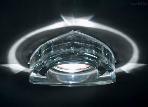Donolux Светильник встраиваемый декоративный хрустальный, хром D 110 H 70 мм, галог. лампа MR16 GU5, - Donolux