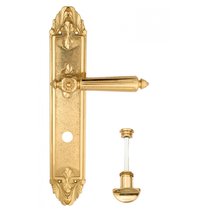 Дверная ручка Venezia Castello WC-2 на планке PL90 полированная латунь