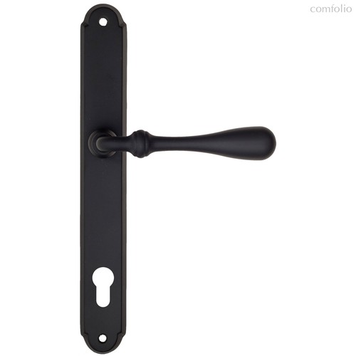 Дверная ручка на планке Fratelli Cattini "RETRO" CYL PL01-NM матовый черный - Fratelli Cattini