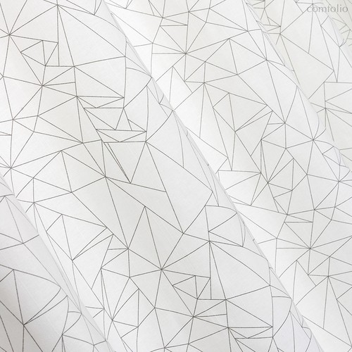 Ткань хлопок Оригами ширина 280 см, 3019/1, цвет белый/черный - Altali