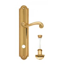 Дверная ручка Venezia Carnevale WC-2 на планке PL98 полированная латунь