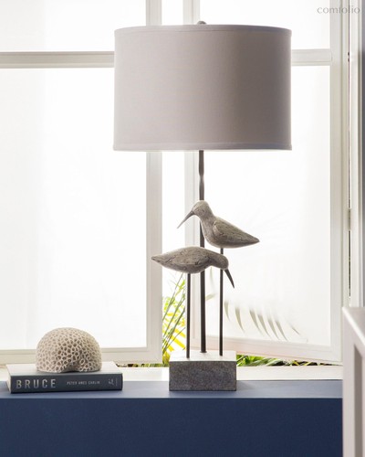 Настольная лампа Борнео, цвет серый - Louvre Home