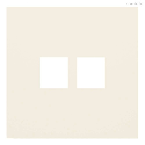 Лицевая панель для двойной информационной розетки 35442 MC, кремовый сатин - Rikett