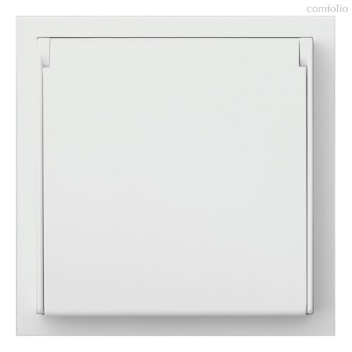 Розетка в сборе IP44 35946 MW, белый сатин - Rikett