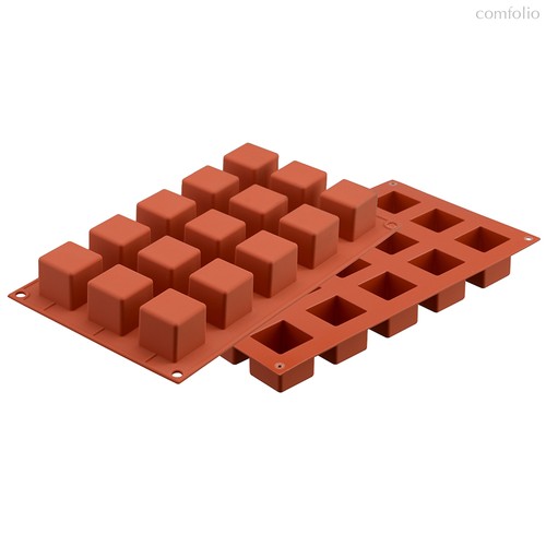 Форма для приготовления пирожных Cube 3,5 х 3,5 см силиконовая - Silikomart