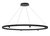 Aura Spot подвесной Led св-к, AC220-240В, 52Вт, 2860Lm, 3000K, D1200xH1500мм, споты 6х3Вт, Ra>80, габариты профиля W13хH35мм, 45°, IP20, черный - Donolux