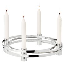 Подсвечник на 4 столовые свечи Edzard Авиа d30хh6 см, сталь нержавеющая - Edzard