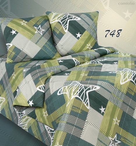 Комплект постельного белья ПА-3-748 Евро Поплин с наволочками 70х70х2шт. - АльВиТек