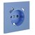 Накладка для розетки с заземлением и защитными шторками, с USB A+C, S70 деним - Voltum